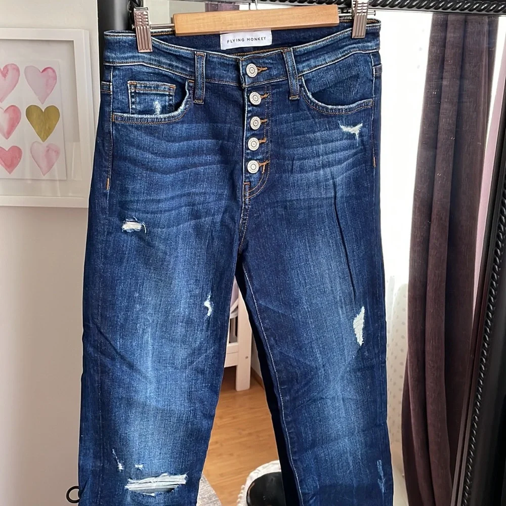 NWT Flying Monkey Distressed Skinny Jean - Picture 2 of 5
